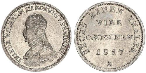 1 Groschen Royaume de Prusse (1701-1918) Argent Frédéric-Guillaume III de Prusse (1770 -1840)