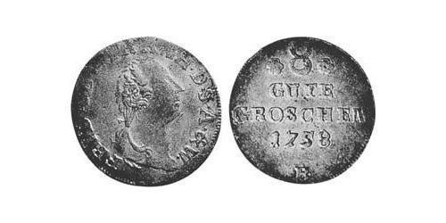 1 Groschen Anhalt-Zerbst  (1544 - 1796) Argento Federico Augusto di Anhalt-Zerbst(1734 – 1793)