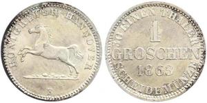 1 Groschen Hannover Argento Giorgio V di Hannover (1819 - 1878)