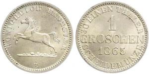 1 Groschen Hannover Argento Giorgio V di Hannover (1819 - 1878)