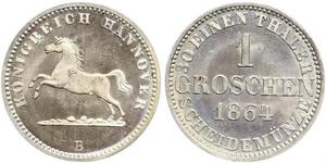 1 Groschen Hannover Argento Giorgio V di Hannover (1819 - 1878)