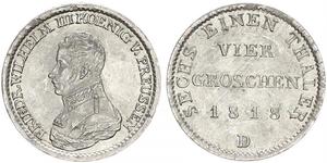 1 Groschen Regno di Prussia (1701-1918) Argento Federico Guglielmo III di Prussia  (1770 -1840)