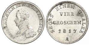 1 Groschen Regno di Prussia (1701-1918) Argento Federico Guglielmo III di Prussia  (1770 -1840)