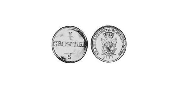 1 Groschen Principality of Ansbach (1398–1792) Billon Charles Alexander, Margrave of Brandenburg-Ansbach (1736 – 1806)