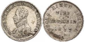 1 Groschen Reino de Prusia (1701-1918) Plata Federico Guillermo III de Prusia (1770 -1840)