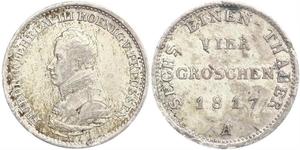 1 Groschen Reino de Prusia (1701-1918) Plata Federico Guillermo III de Prusia (1770 -1840)