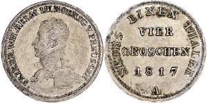 1 Groschen Königreich Preußen (1701-1918) Silber Friedrich Wilhelm III (1770 -1840)