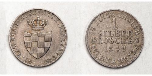 1 Groschen Germany Silver Augustus, Grand Duke of Oldenburg