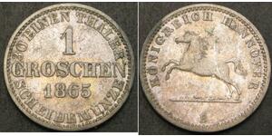 1 Groschen Hanover Silver George V of Hanover (1819 - 1878)