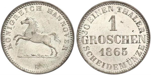 1 Groschen Hanover Silver George V of Hanover (1819 - 1878)