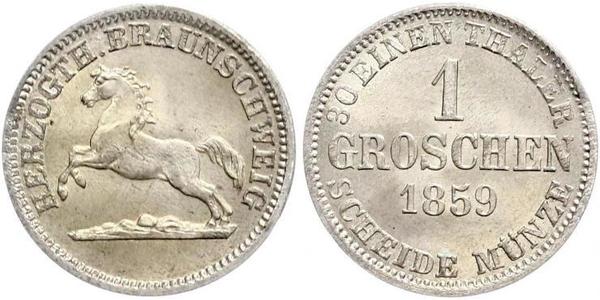 1 Groschen Hanover Silver George V of Hanover (1819 - 1878)