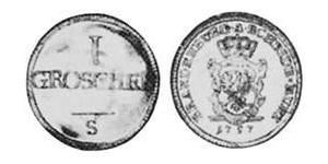1 Groschen Principado de Ansbach (1398–1792) Vellón Plata Charles Alexander, Margrave of Brandenburg-Ansbach (1736 – 1806)