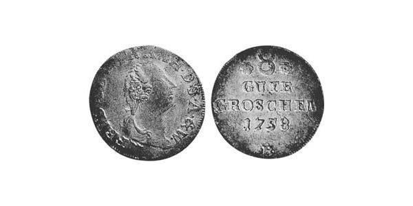 1 Groschen Княжество Ангальт-Цербст (1544 - 1796) Серебро Фридрих Август (князь Ангальт-Цербста)(1734 – 1793)