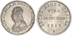 1 Groschen Королівство Пруссія (1701-1918) Срібло Фрідрих Вільгельм III, король Пруссії  (1770 -1840)
