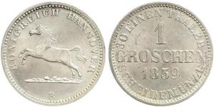 1 Groschen 汉诺威 銀 格奥尔格五世 (汉诺威) (1819 - 1878)