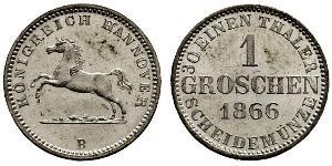 1 Groschen 汉诺威 銀 格奥尔格五世 (汉诺威) (1819 - 1878)