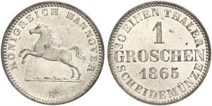 1 Groschen 汉诺威 銀 格奥尔格五世 (汉诺威) (1819 - 1878)