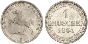 1 Groschen 汉诺威 銀 格奥尔格五世 (汉诺威) (1819 - 1878)