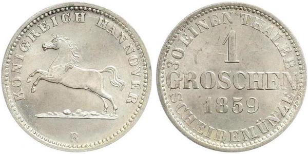 1 Groschen 汉诺威 銀 格奥尔格五世 (汉诺威) (1819 - 1878)