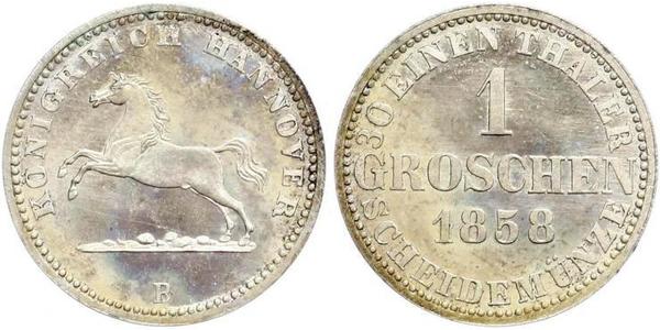 1 Groschen 汉诺威 銀 格奥尔格五世 (汉诺威) (1819 - 1878)