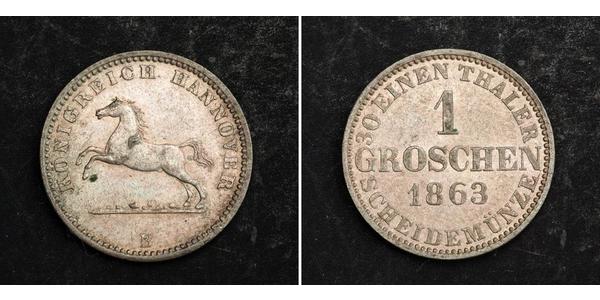 1 Groschen 汉诺威 銀 格奥尔格五世 (汉诺威) (1819 - 1878)