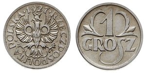 1 Grosh Segunda República Polaca (1918 - 1939) Cobre 