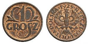 1 Grosh Segunda República Polaca (1918 - 1939) Cobre 