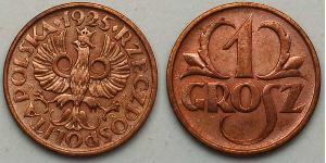 1 Grosh Segunda República Polaca (1918 - 1939) Cobre 