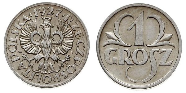 1 Grosh Segunda República Polaca (1918 - 1939) Cobre 