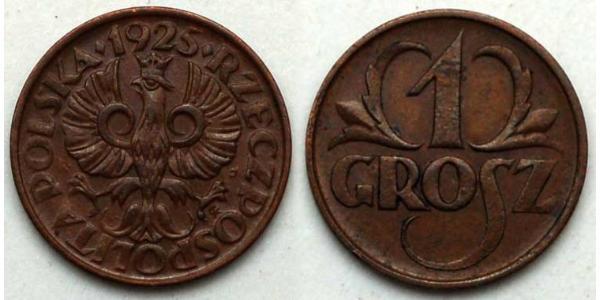 1 Grosh Segunda República Polaca (1918 - 1939) Cobre 