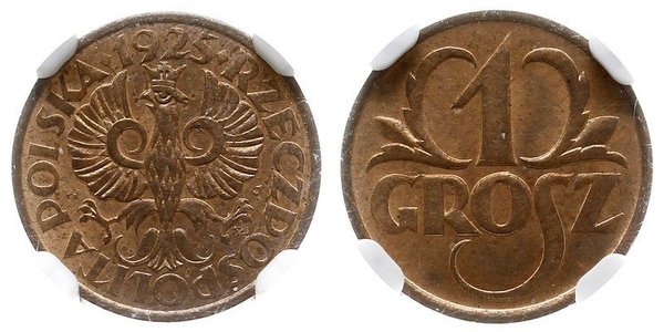 1 Grosh Segunda República Polaca (1918 - 1939) Cobre 