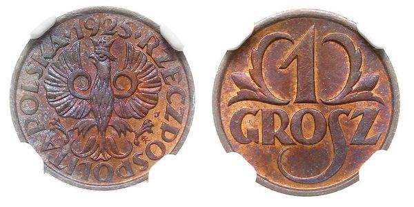 1 Grosh Segunda República Polaca (1918 - 1939) Cobre 