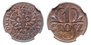 1 Grosh Second Polish Republic (1918 - 1939) Copper 