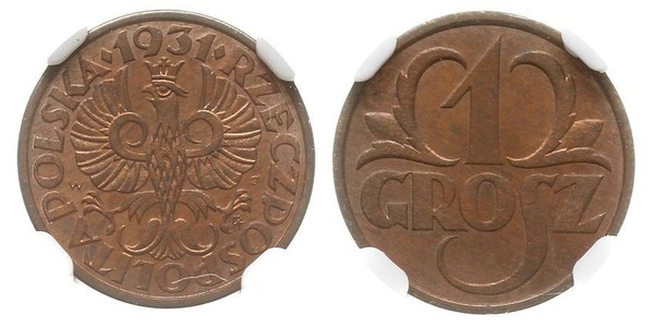 1 Grosh Second Polish Republic (1918 - 1939) Copper 