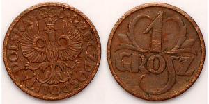 1 Grosh Deuxième République de Pologne (1918 - 1939) Cuivre 