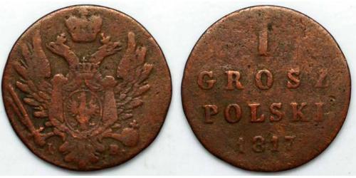 1 Grosh Kongresspolen (1815-1915) Kupfer 