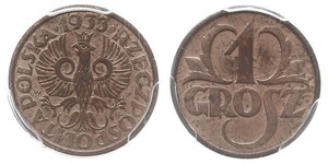 1 Grosh Zweite Polnische Republik (1918 - 1939) Kupfer 
