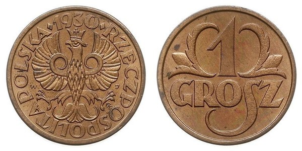 1 Grosh Zweite Polnische Republik (1918 - 1939) Kupfer 