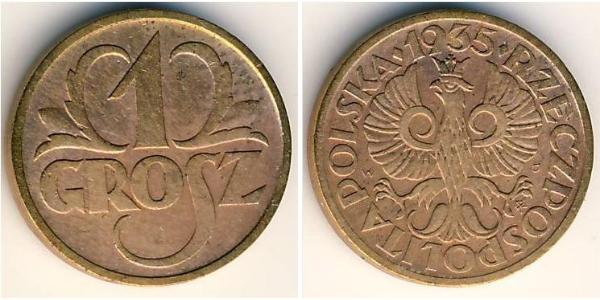 1 Grosh Seconda Repubblica Polacca (1918 - 1939) Rame 