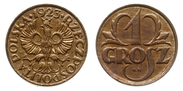 1 Grosh Seconda Repubblica Polacca (1918 - 1939) Rame 