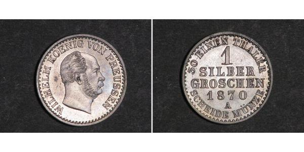 1 Grosh 普魯士王國 (1701 - 1918) 銀 威廉一世 (德国)