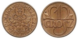 1 Grosh 波兰第二共和国 (1918 - 1939) 銅 