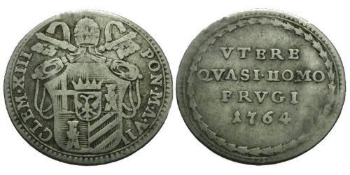 1 Grosso Estados Pontificios (752-1870) Plata Clemente XIII (1693 -1769)