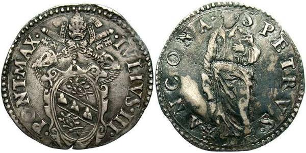 1 Guilio Papal States (752-1870) Silver Pope Julius III (1487- 1555)