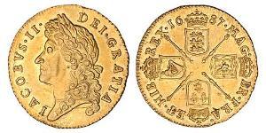 1 Guinea Kingdom of England (927-1649,1660-1707) Gold James II (1633-1701)