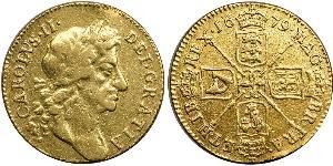 1 Guinea Kingdom of England (927-1649,1660-1707) Gold Charles II (1630-1685)