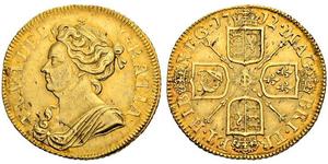 1 Guinea Kingdom of England (927-1649,1660-1707) Gold Anne, Queen of Great Britain (1665-1714)