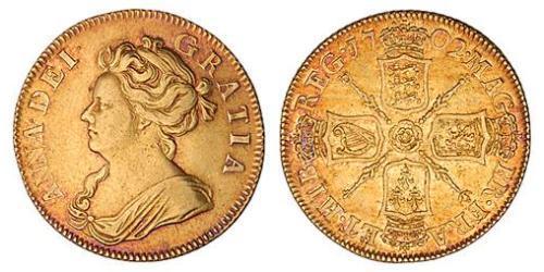 1 Guinea Kingdom of England (927-1649,1660-1707) Gold Anne, Queen of Great Britain (1665-1714)