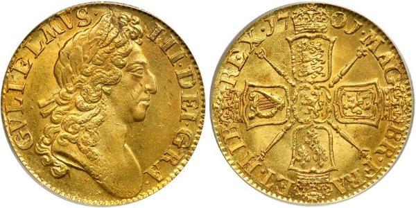 1 Guinea Kingdom of England (927-1649,1660-1707) Gold William III (1650-1702)