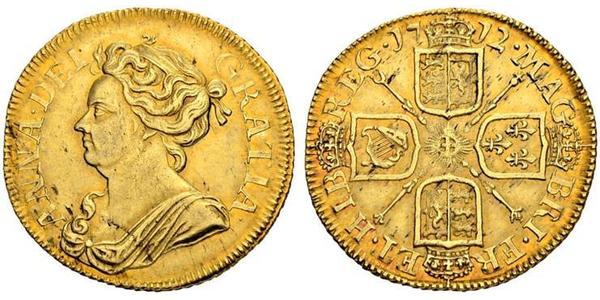 1 Guinea Kingdom of England (927-1649,1660-1707) Gold Anne, Queen of Great Britain (1665-1714)